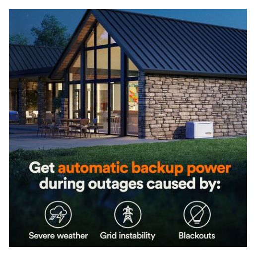Generac Wi-Fi Enabled Standby Generator With Whole House Switch, 25-kW