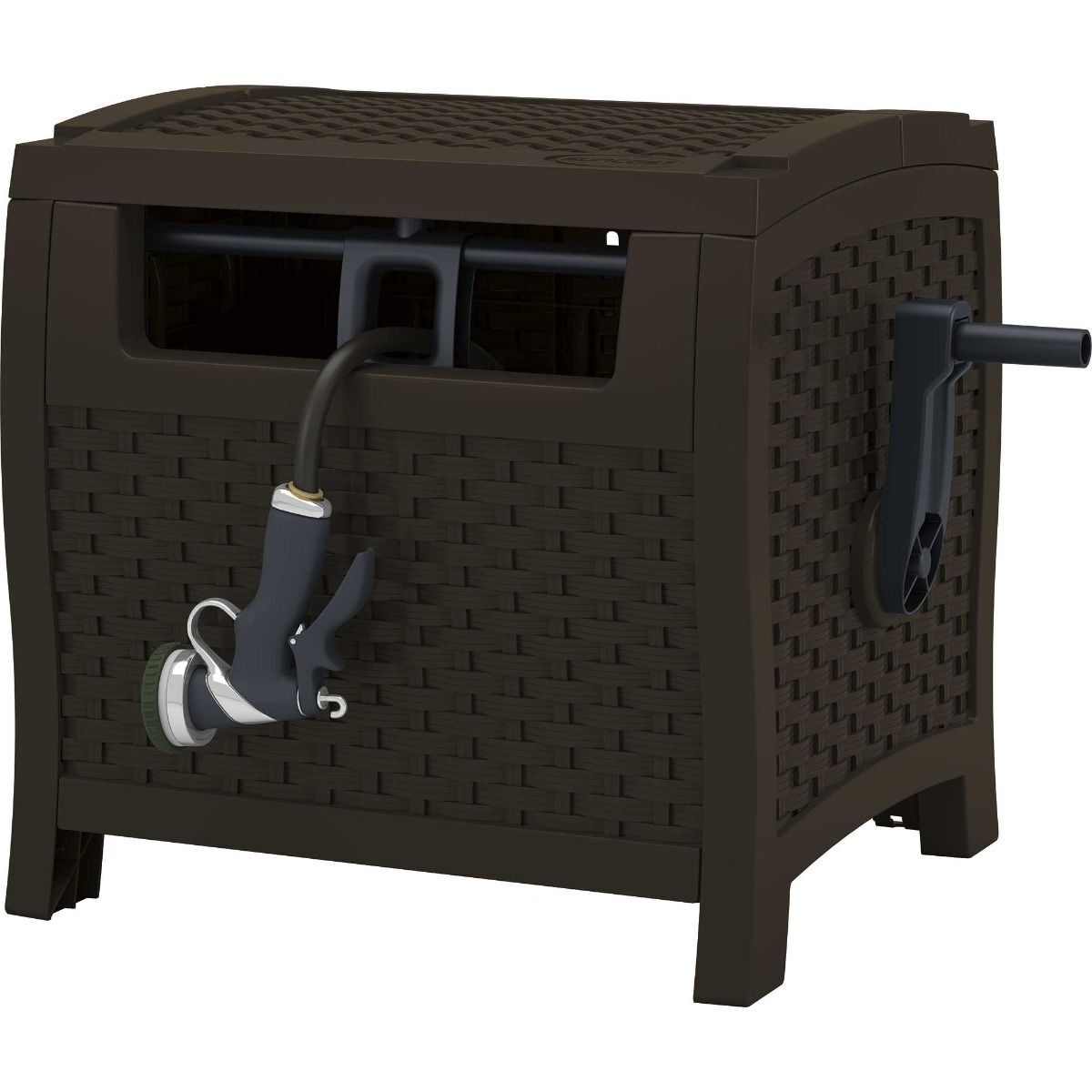Suncast Slide Trak Java Hose Hideaway, 175 ft.