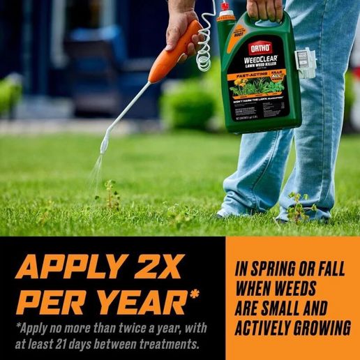 Ortho Weed Clear Lawn Weed Killer RTU With Comfort Wand, 1.33-gal