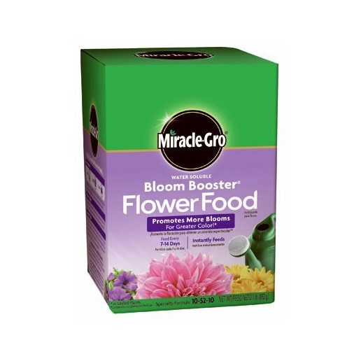 Miracle-Gro Water Soluble Bloom Booster, 10-52-10 Formula - 1 lb