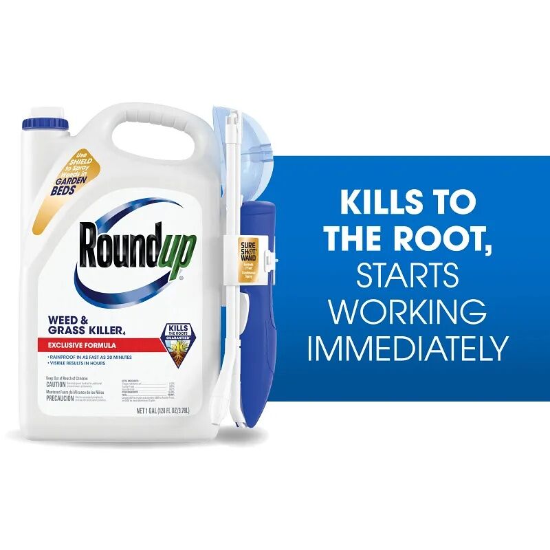 Roundup Weed & Grass Killer with Sure Shot Wand, 1-Gal