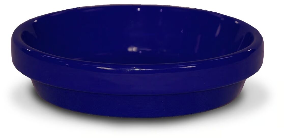 Ceramo Cobalt Blue Powder-Coated Saucer, 8 in.