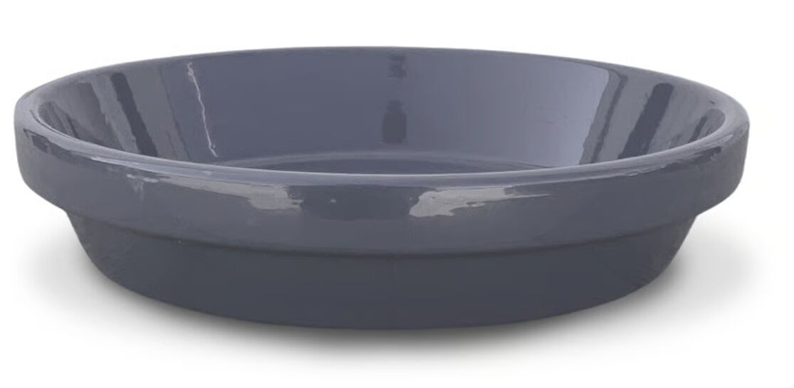 Ceramo Gray Powder-Coated Saucer, 8 in.