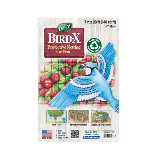 Dalen Bird-X Protective Black Mesh Netting For Fruit Trees & Berry Bushes, 28 ft. x 28 ft.