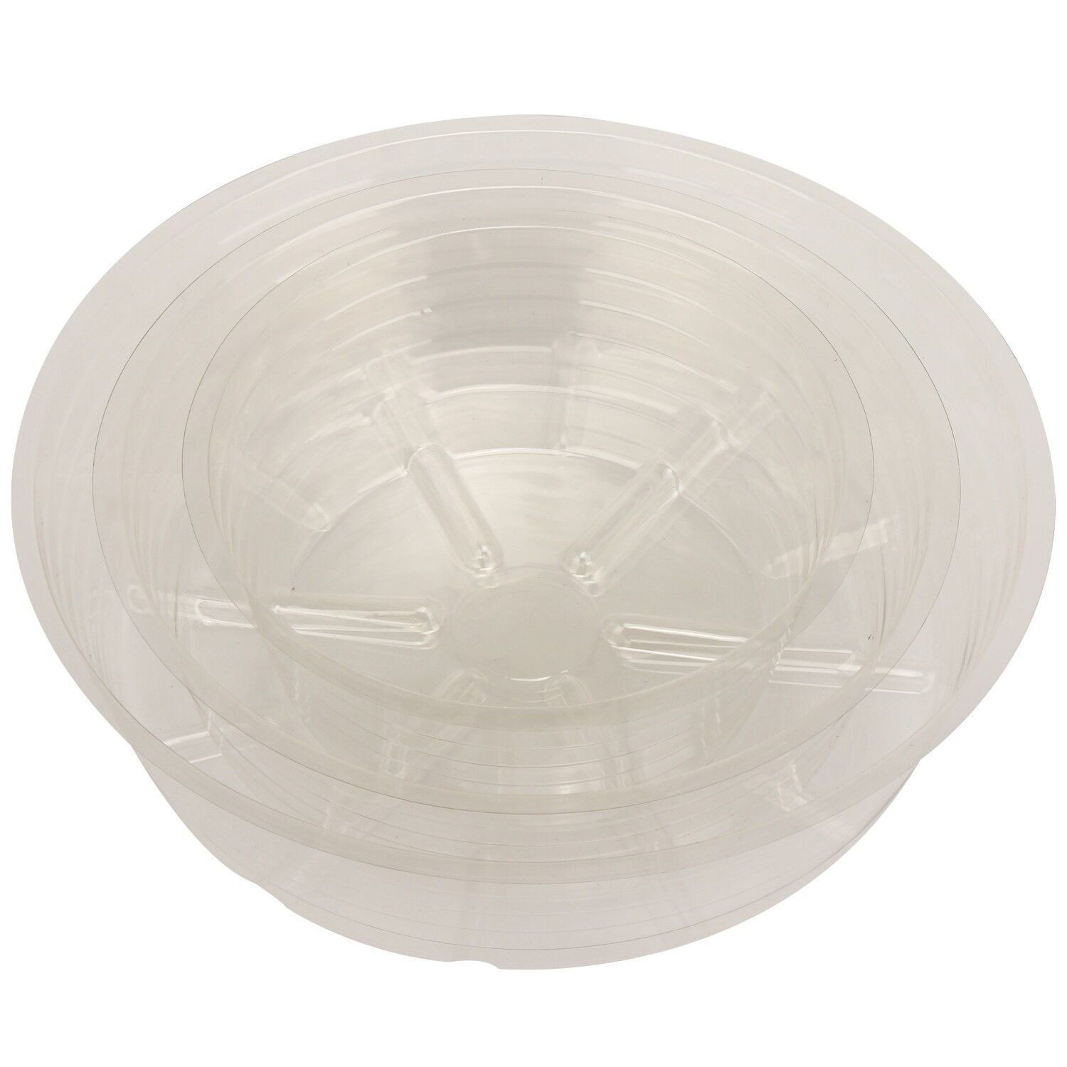 Gardener Select Clear Deep Dish Plastic Saucer, 8 in.