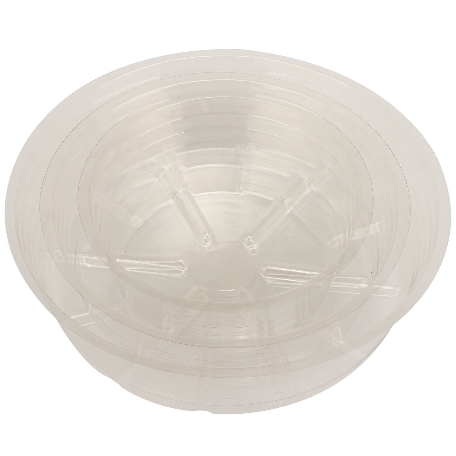 Gardener Select Clear Deep Dish Plastic Saucer, 12 in.