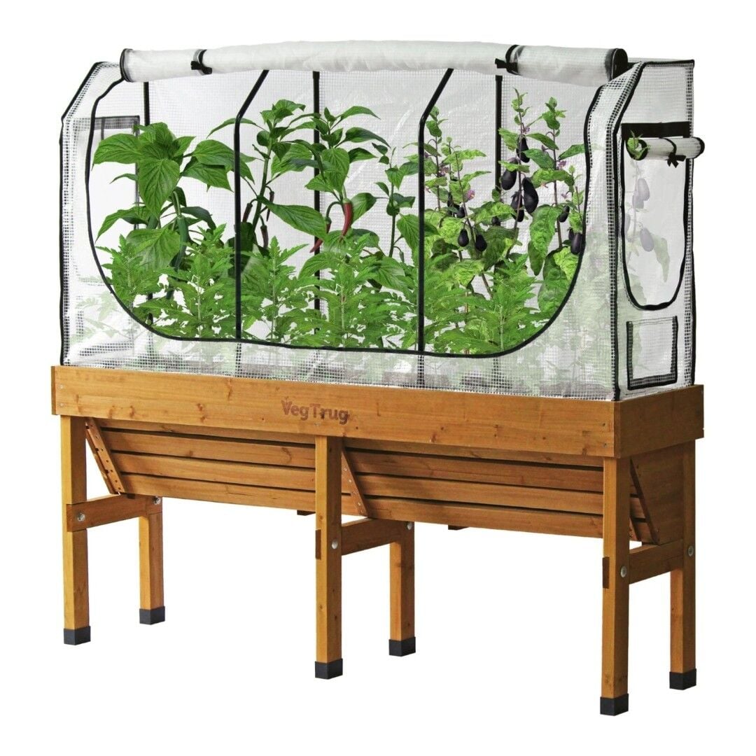 VegTrug Greenhouse Frame & Multi-Cover Set For Wall Hugger, 70 in.