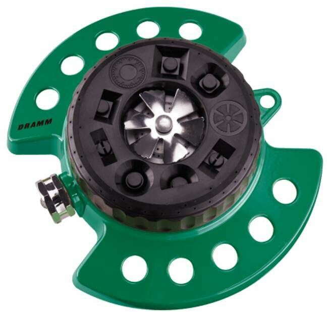 Dramm Green ColorStorm 9-Pattern Turret Sprinkler