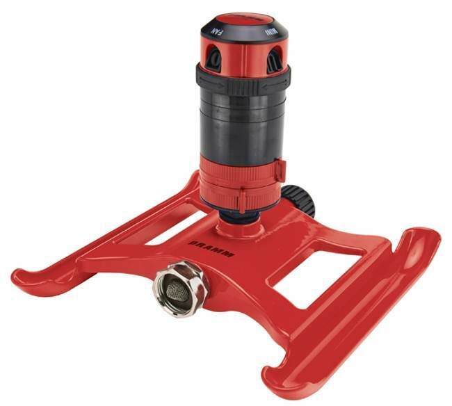 Dramm Red ColorStorm 4 Nozzle 0°-360° Pattern Gear Sprinkler, 20-ft