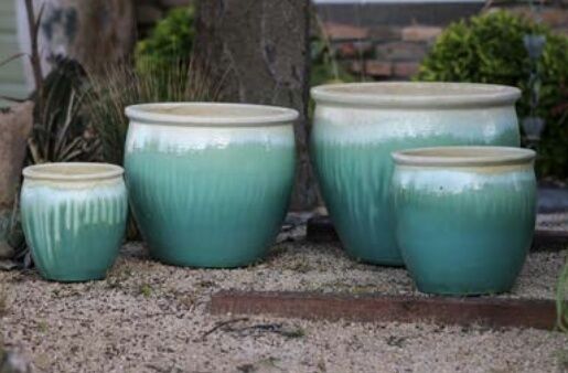 Pacific Home & Garden Sea Foam Green Fish Bowl Planter, 15 1/2-In