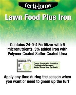 Ferti-Lome Lawn Food Plus Iron, 20-lb