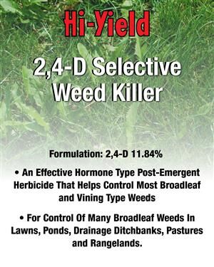 Hi-Yield 2, 4-D Selective Weed Killer, 32-Oz
