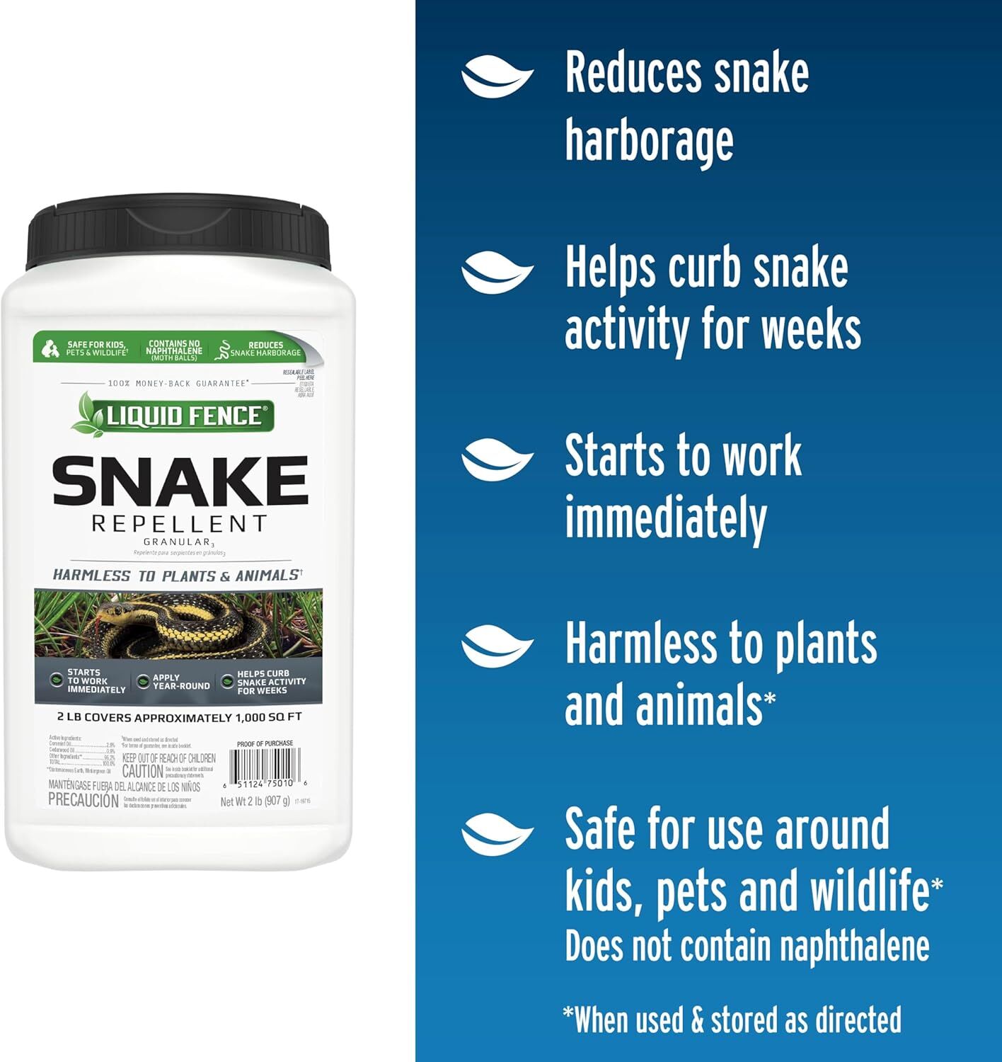 Liquid Fence Snake Repellent Granular, 2-Lb