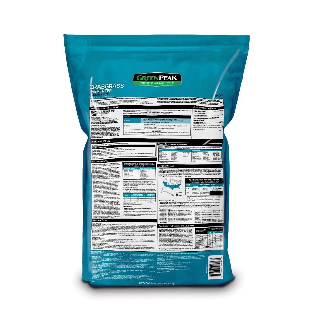 GreenPeak Crabgrass Preventer PLUS Lawn Food, 32-Lb
