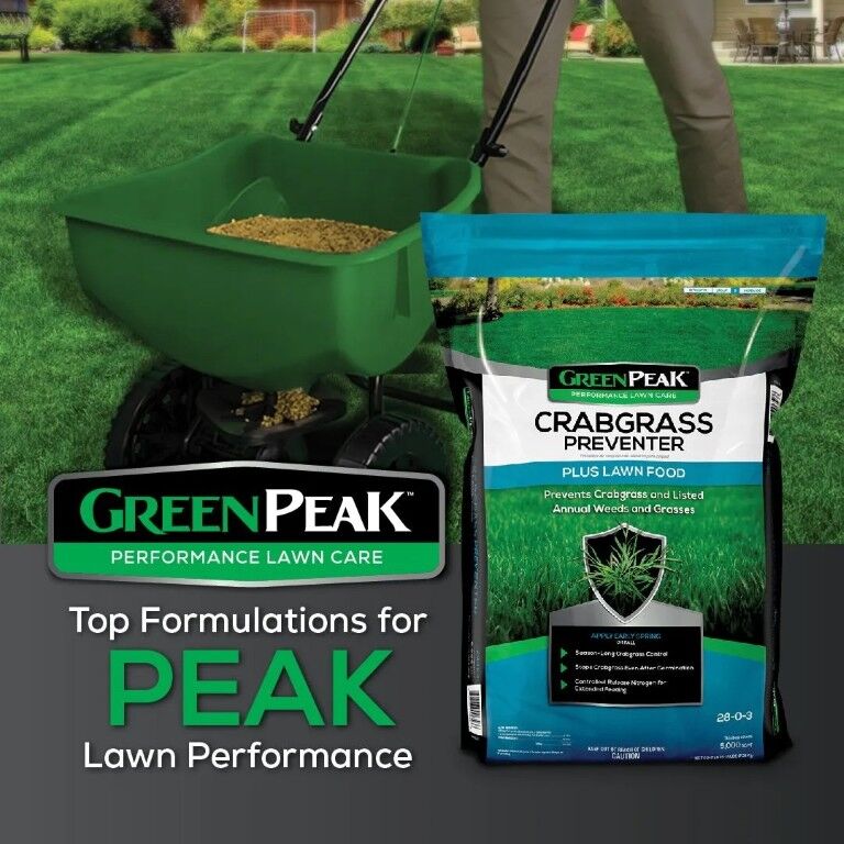 GreenPeak Crabgrass Preventer PLUS Lawn Food, 32-Lb