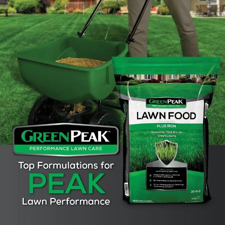 GreenPeak Lawn Food PLUS Iron, 32-Lb