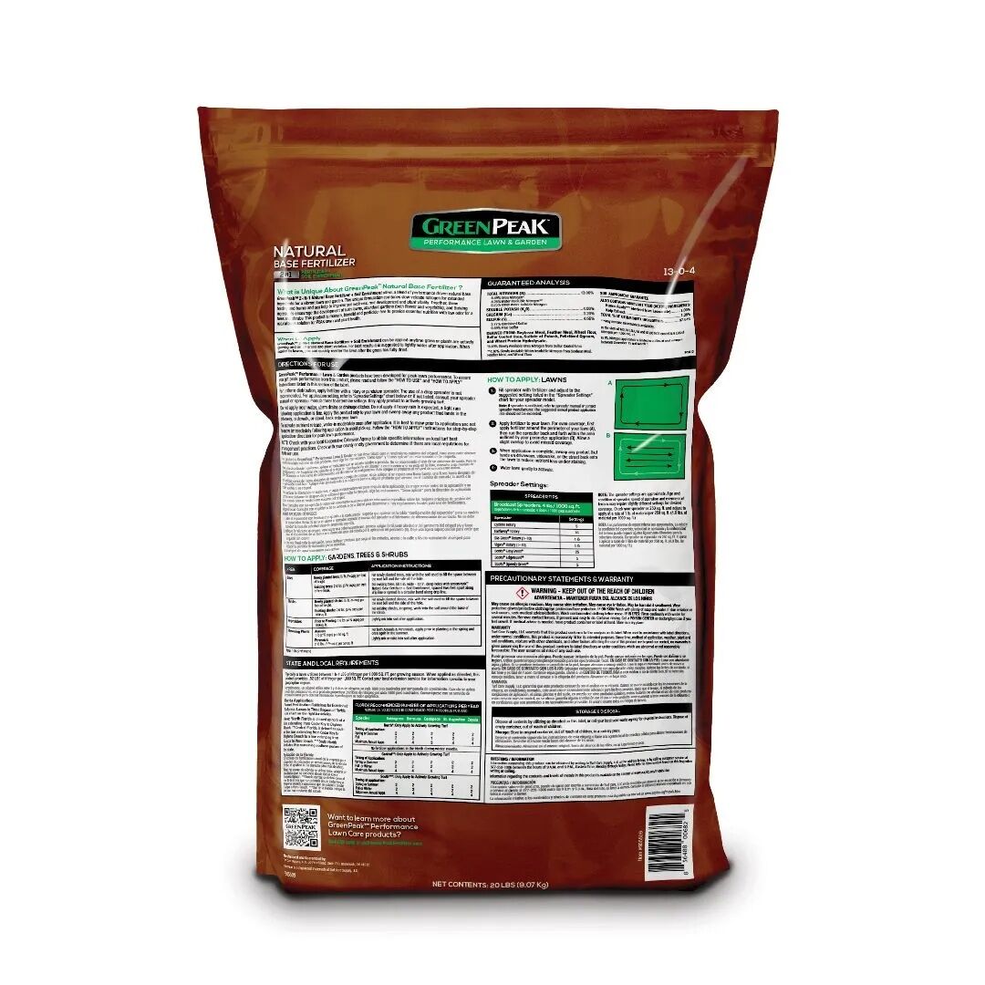 Green Peak Natural Base Fertilizer 2-in-1 Fertilizer + Soil Enrichment