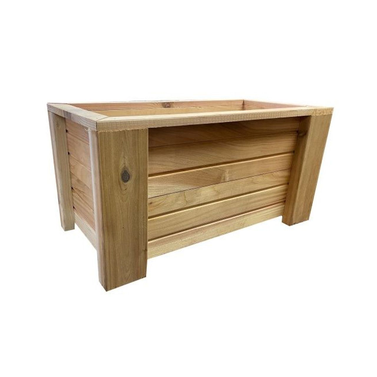 Real Wood Cedar Deck Box, 24-In