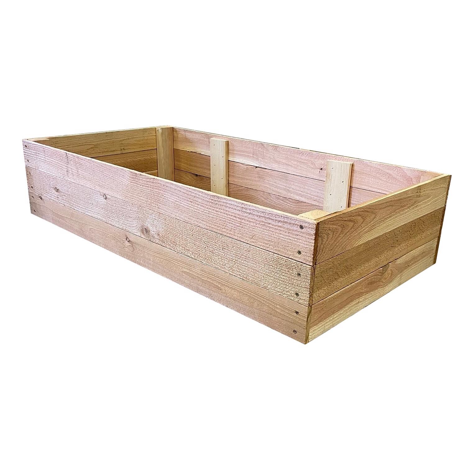 Real Wood Products Raised Bed Cedar Planter, 3 x 6 ft.