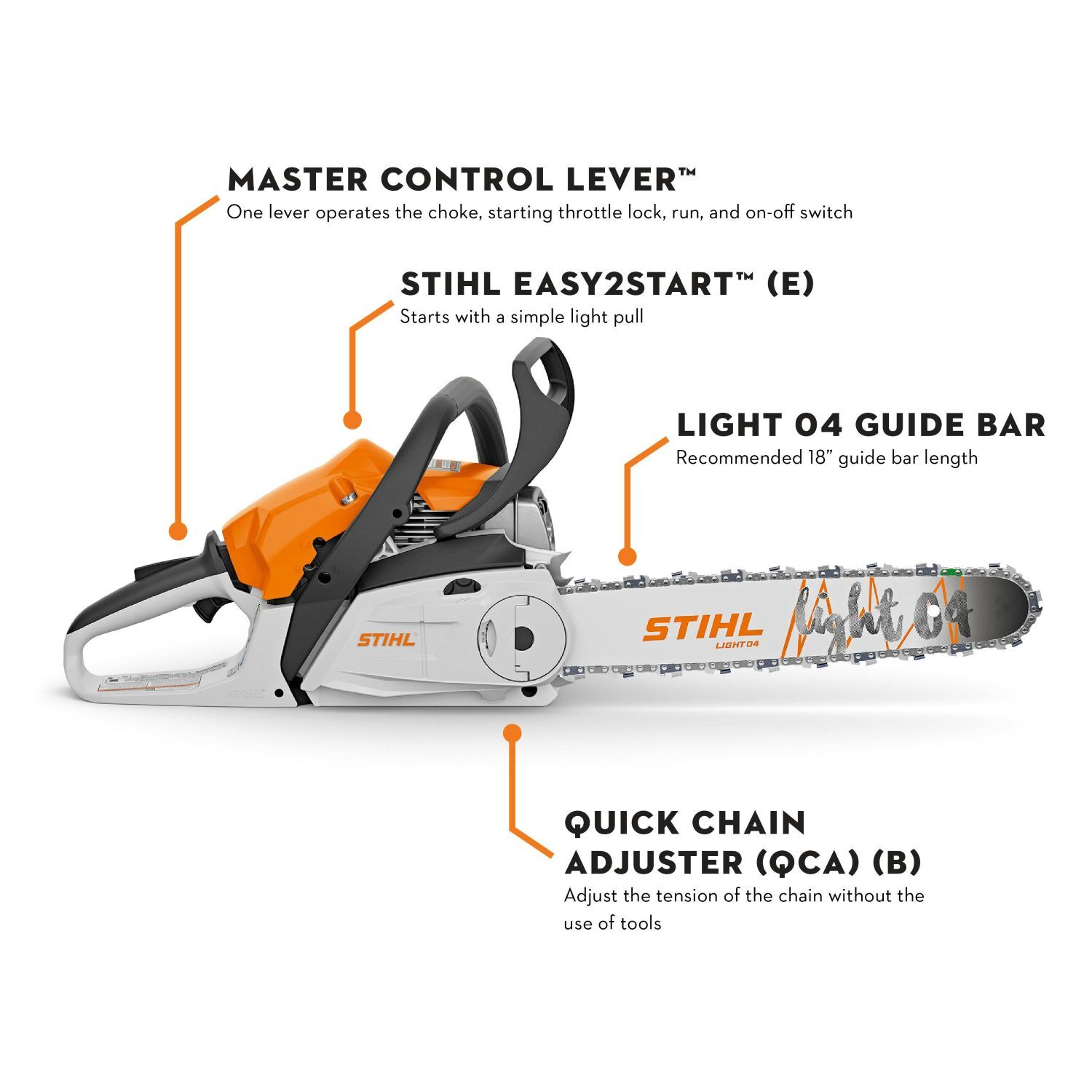 Stihl MS 212 C-BE Chainsaw, 18-In