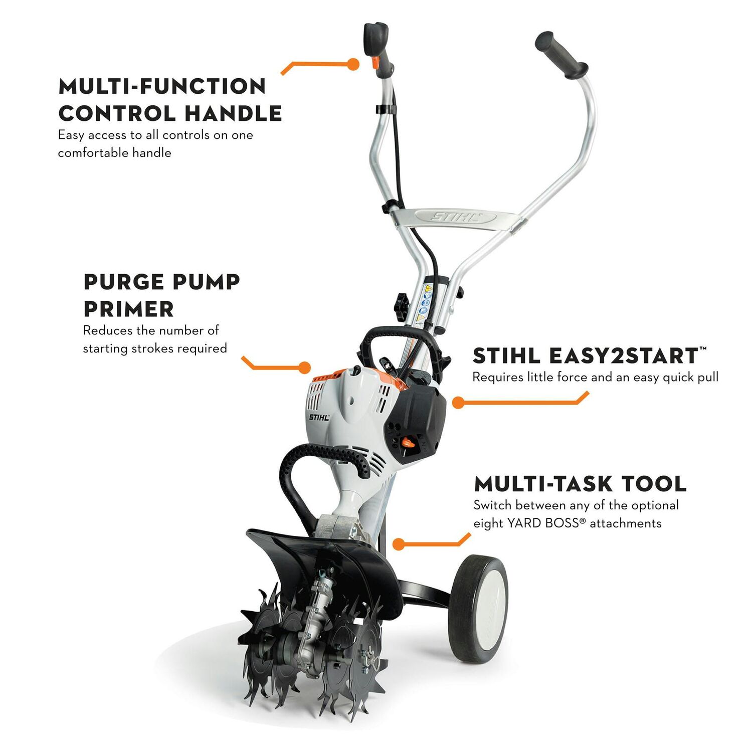 STIHL Yard Boss MM 56 C-E Easy2Start Gas Cultivator With MM Wheel Kit