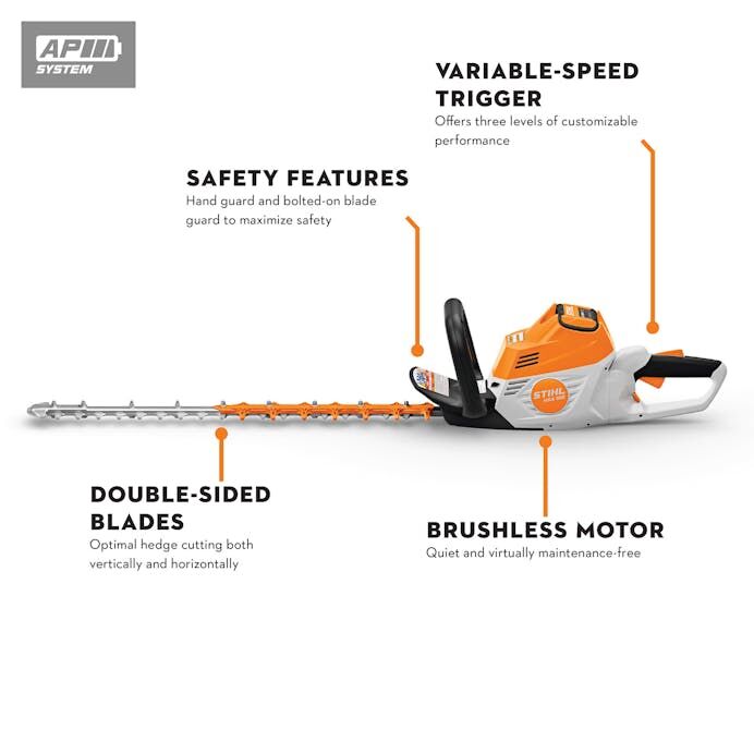 STIHL HSA 100 Battery Powered Hedge Trimmer (Tool Only)
