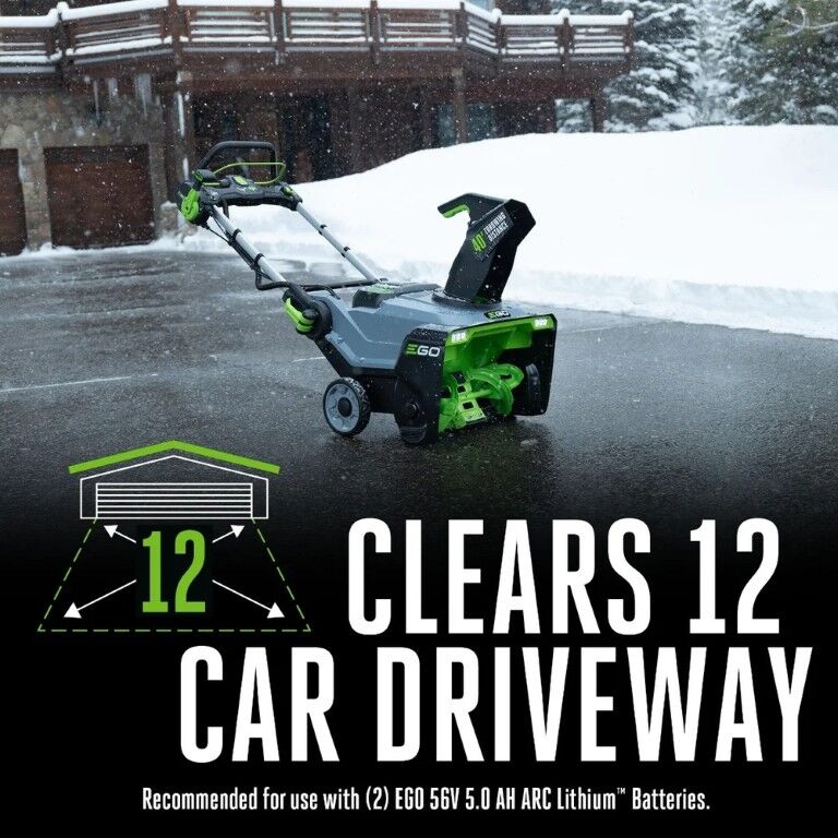 EGO POWER+ Battery Powered Single Stage Peak Power Snow Blower With Steel Auger, 21-In