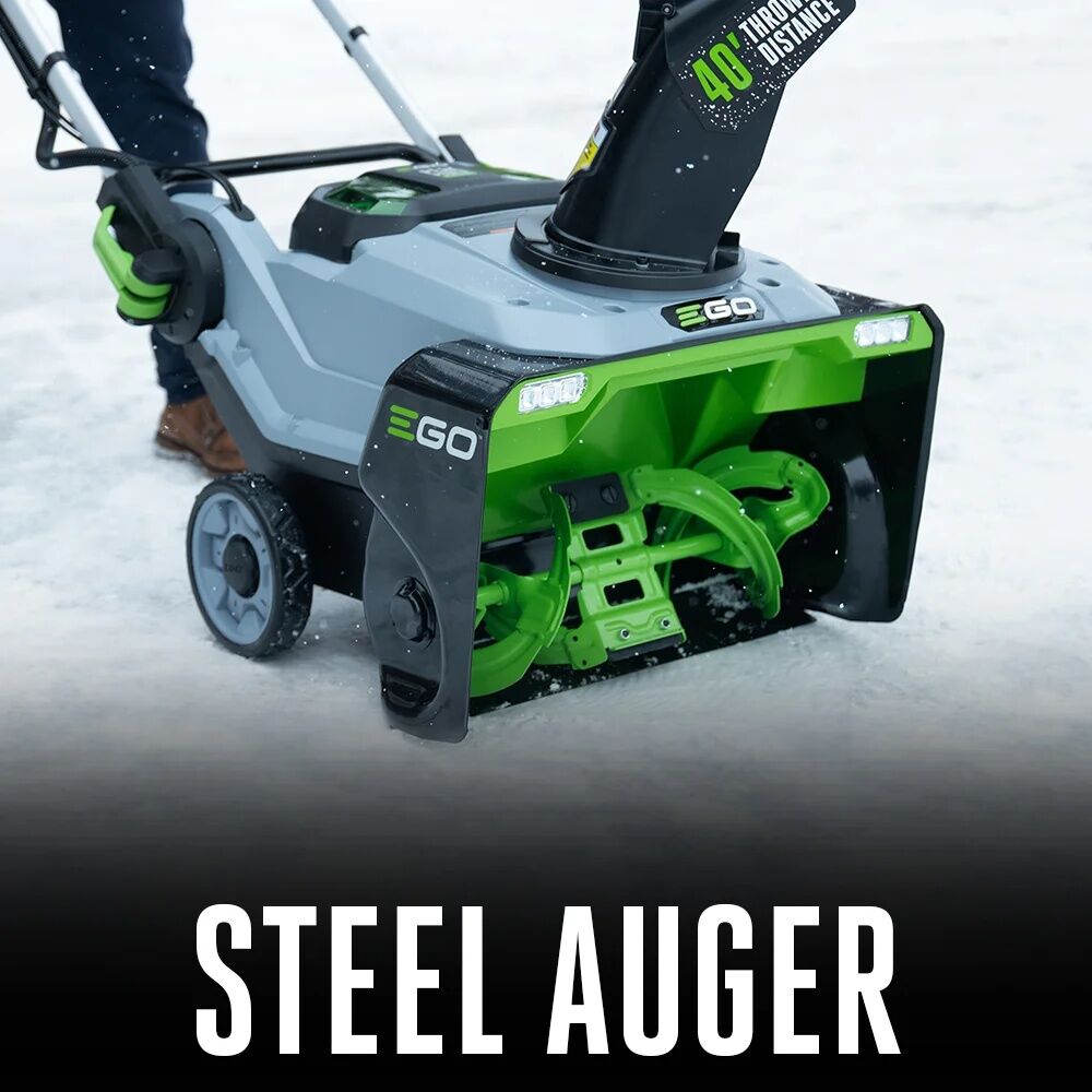 EGO POWER+ Battery Powered Single Stage Peak Power Snow Blower With Steel Auger, 21-In