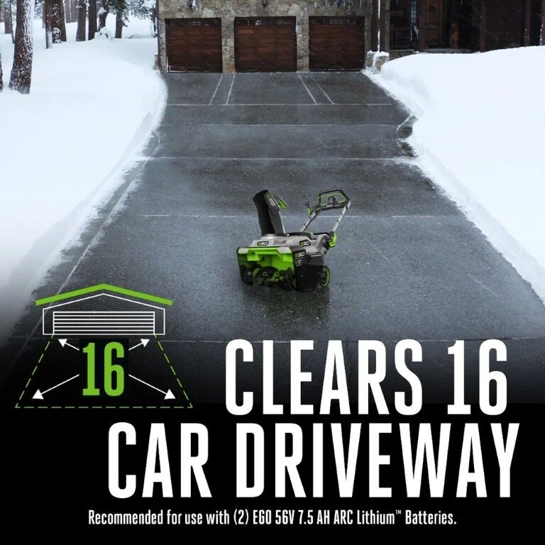 EGO POWER+ Battery Powered Single Stage Auger-Propelled Peak Power Snow Blower, 21-In