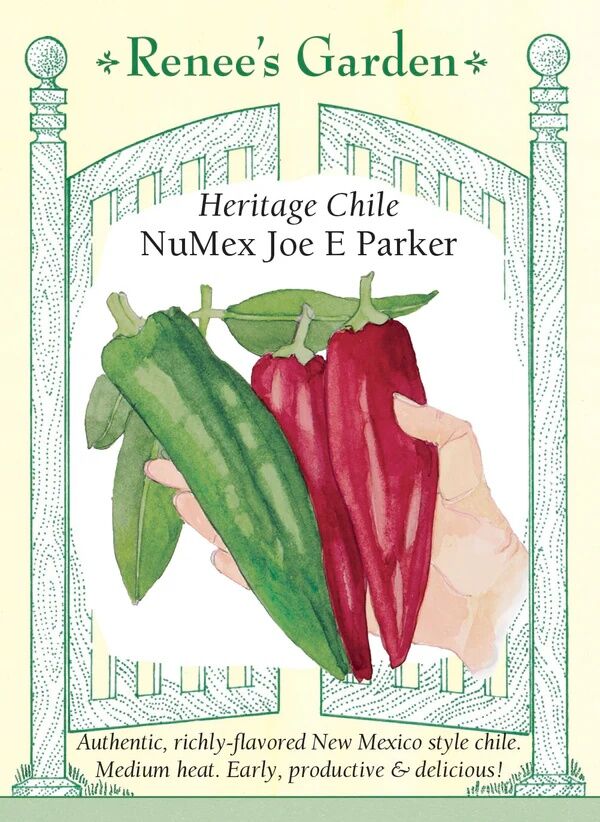 Renee's Garden NuMex Joe E Parker Heritage Chile Seeds, 300-mg