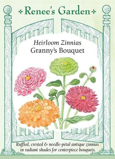 Renee's Garden Heirloom Zinnias Granny's Bouquet Seeds