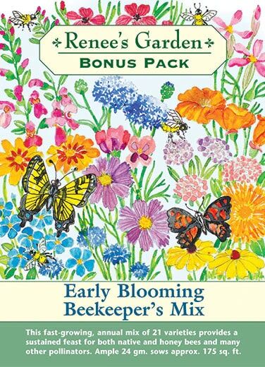 Renee's Garden Bonus Pack Early Blooming Beekeeper's Mix Seeds