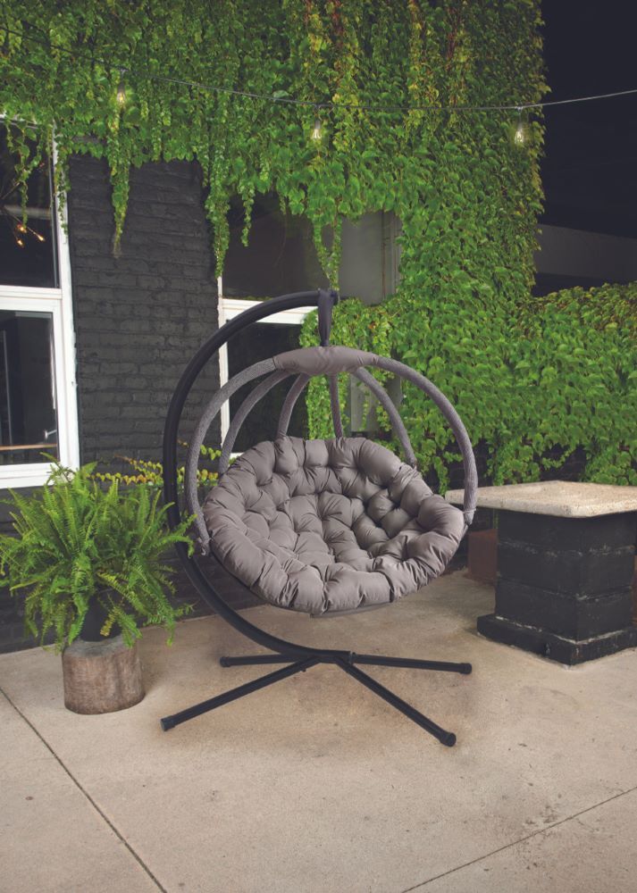 FlowerHouse Hanging Ball Chair with Stand-Overland Sand