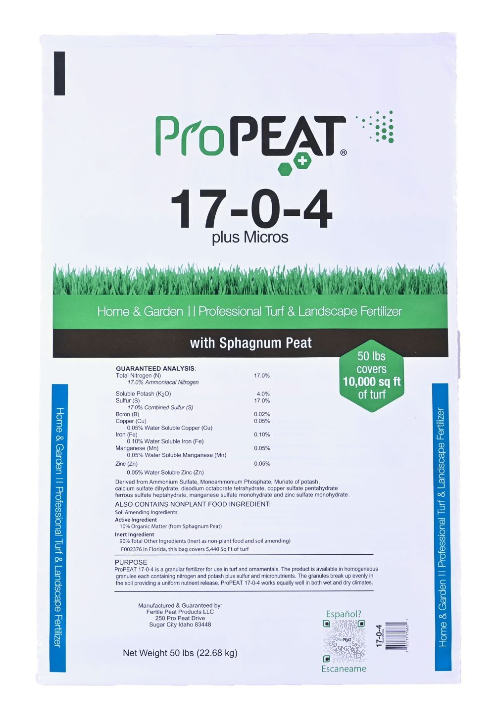ProPEAT Carbon90PLUS 17-0-4 Peat Based Fertilizer, 50-Lb