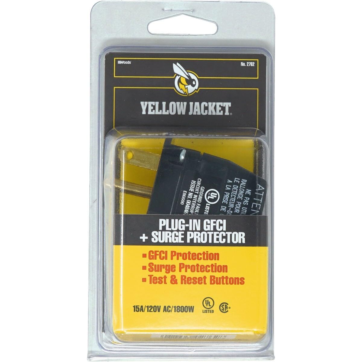 Yellow Jacket Portable Ground Fault Circuit Interrupter Adapter