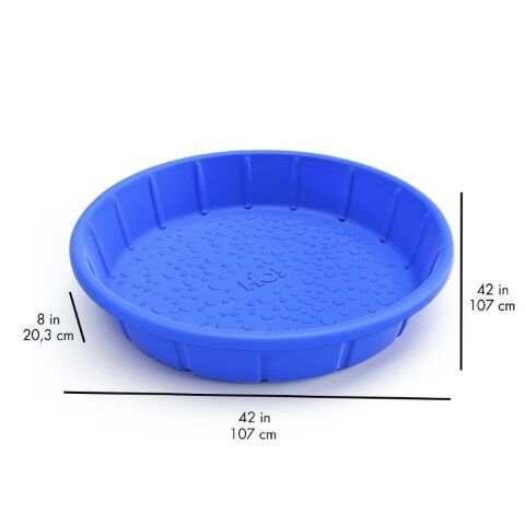 Gracious Living Blue Fish Print Wading Pool, 42-In