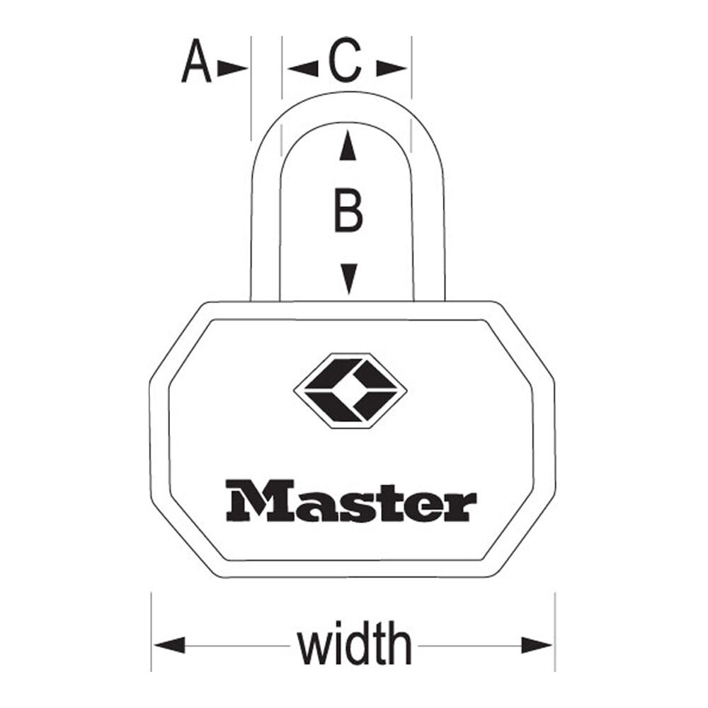 Master Lock Solid Metal TSA-Approved Luggage Lock, 2-Pk