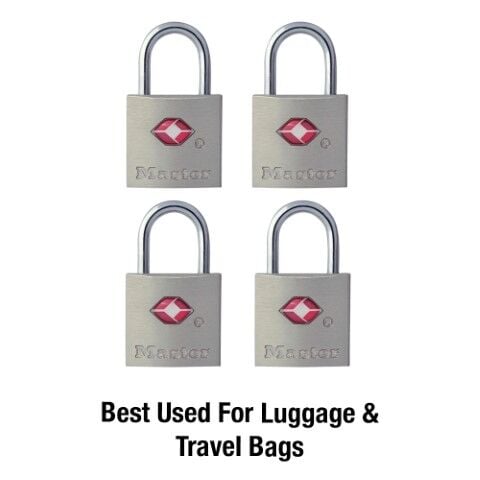 Master Lock TSA-Approved Luggage Lock 4-Pk, 7/8-In