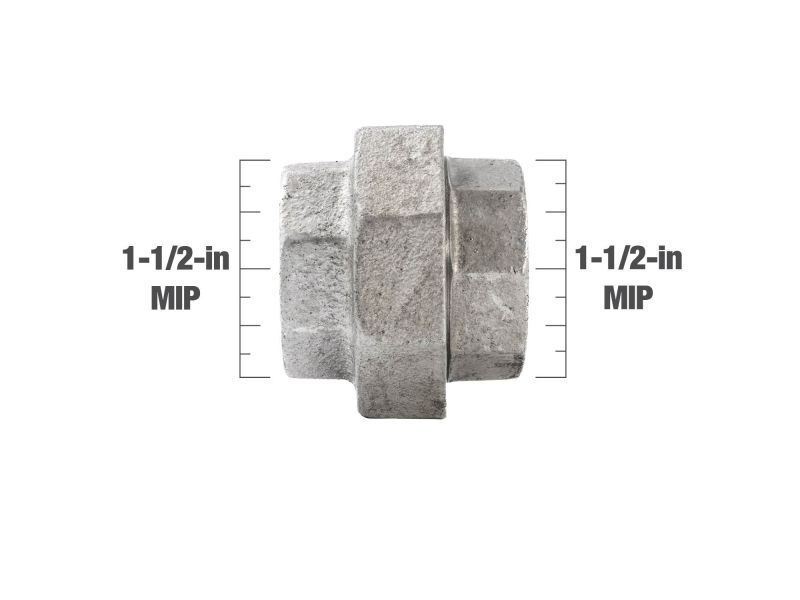 BK Products Galvanized Union, 1 1/2-In FIP