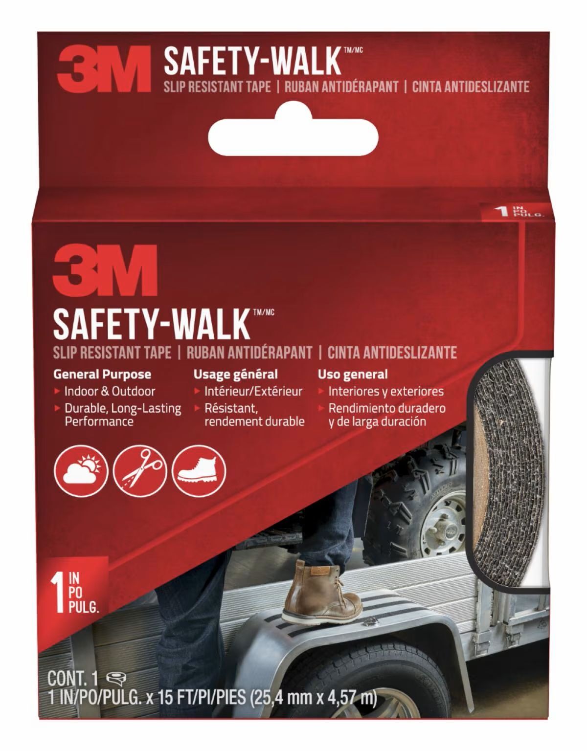 3M Safety-Walk Step and Ladder Tread, 2-In x 15-Ft