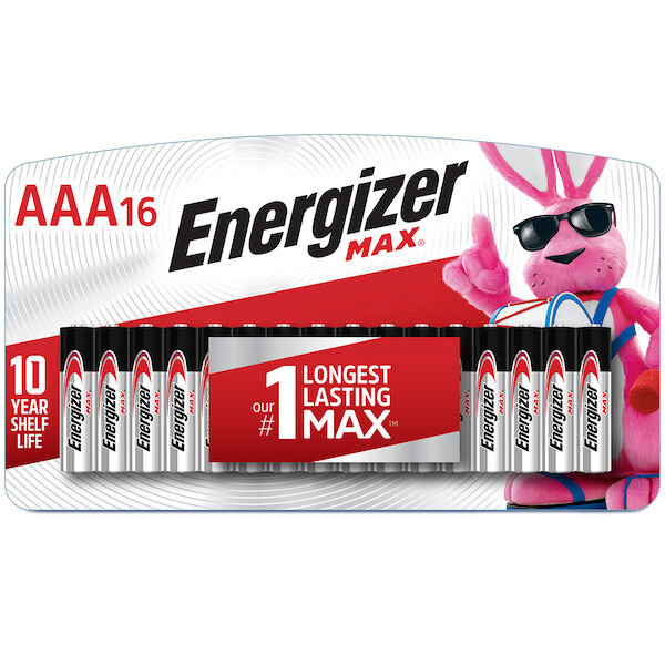 Energizer MAX Alkaline Batteries, AAA, 16-Pack