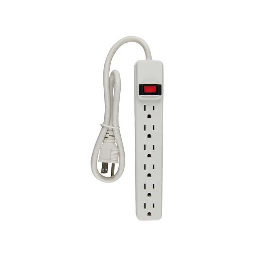 Master Electrician 6-Outlet Power Strip White