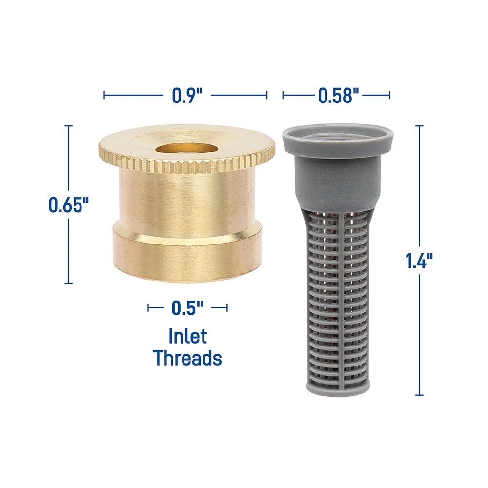 Orbit Brass 180° Pattern Sprinkler Spray Nozzle, 15-Ft