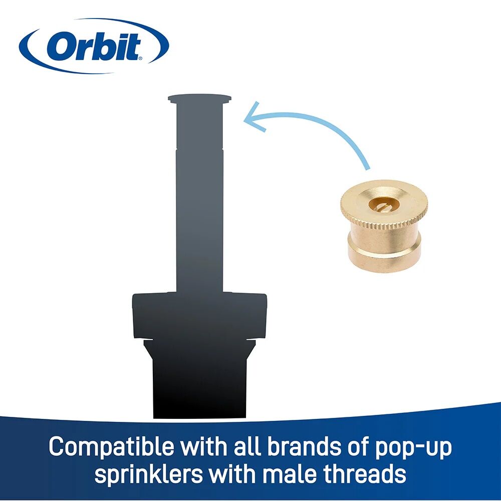 Orbit Brass 360° Pattern Sprinkler Spray Nozzle, 15-Ft