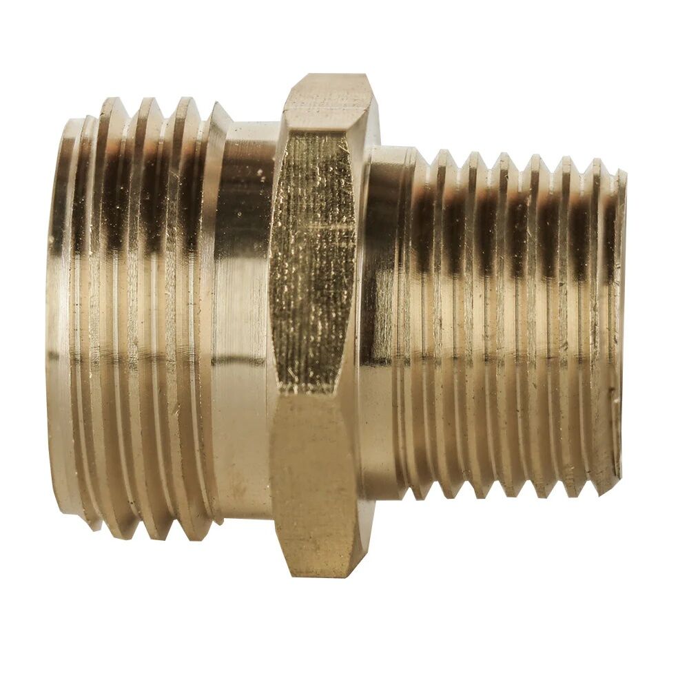 Orbit Brass Hose-To-Pipe Adapter, 1/2-In MPT x 3/4-In MHT