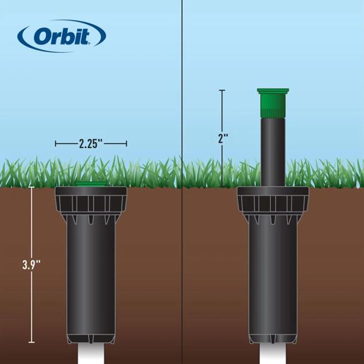 Calorbit Orbit Professional Hard Top 2-In Pop-Up 0°-360° Pattern Spray Head ...
