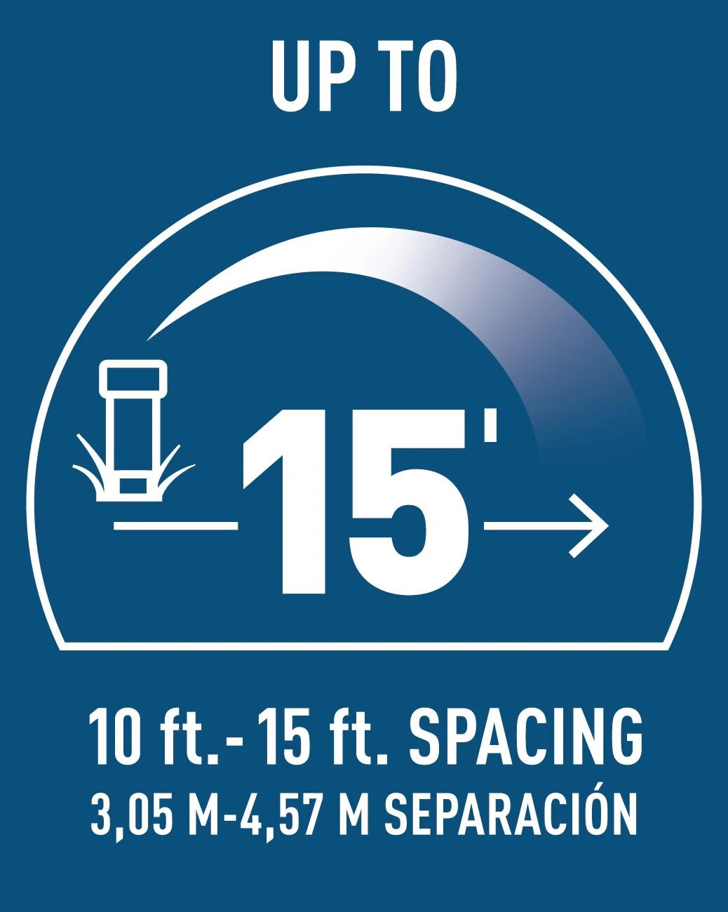 Orbit Professional Hard Top 2-In Pop-Up 0°-360° Pattern Spray Head Sprinkler, 15-Ft