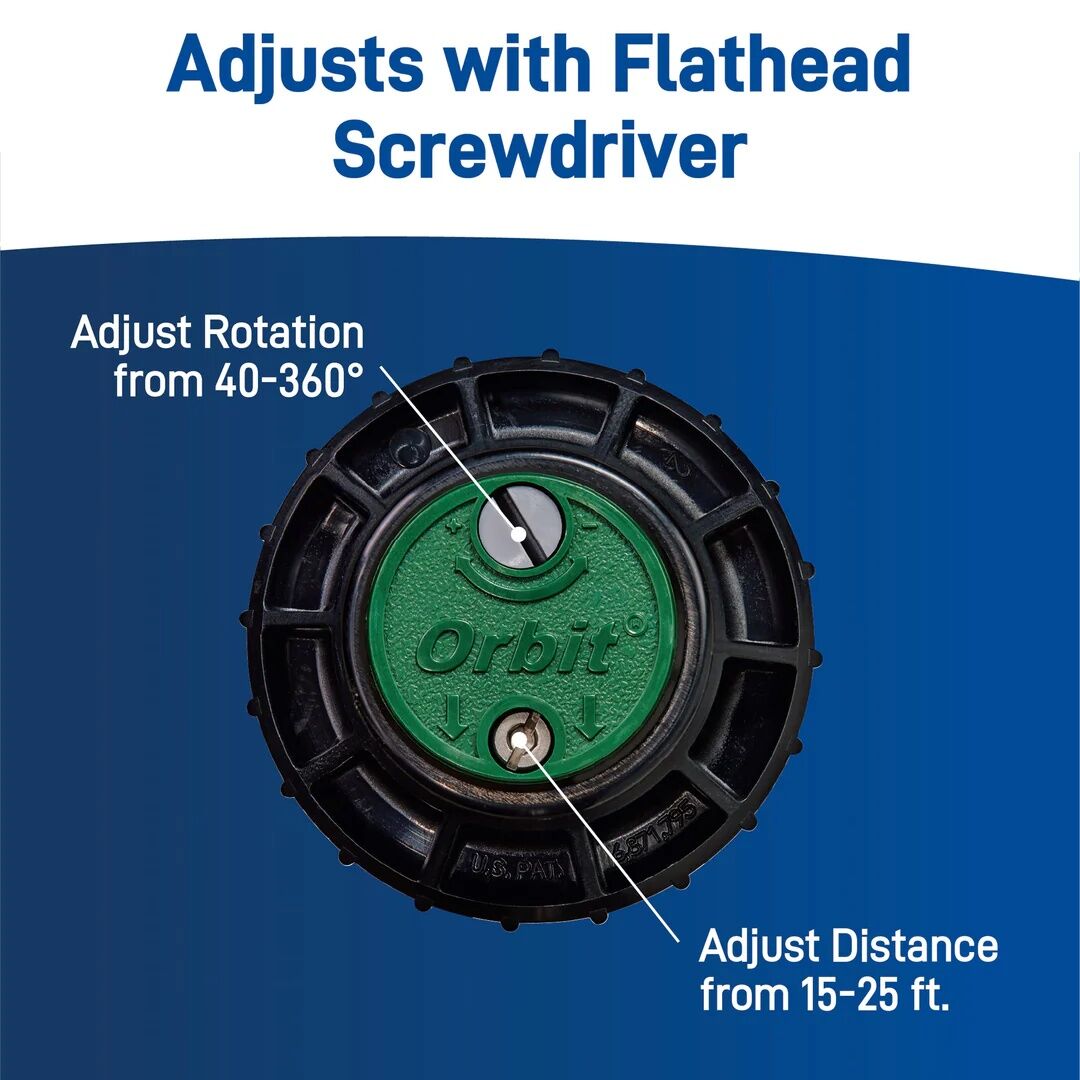 Orbit Saturn III 4-In Pop-Up 40°-360° Pattern Gear-Drive Rotor Sprinkler, 25-Ft