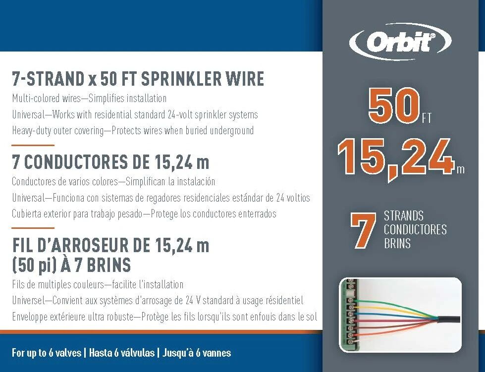 Orbit 7-Strand Sprinkler Wire, 50-Ft