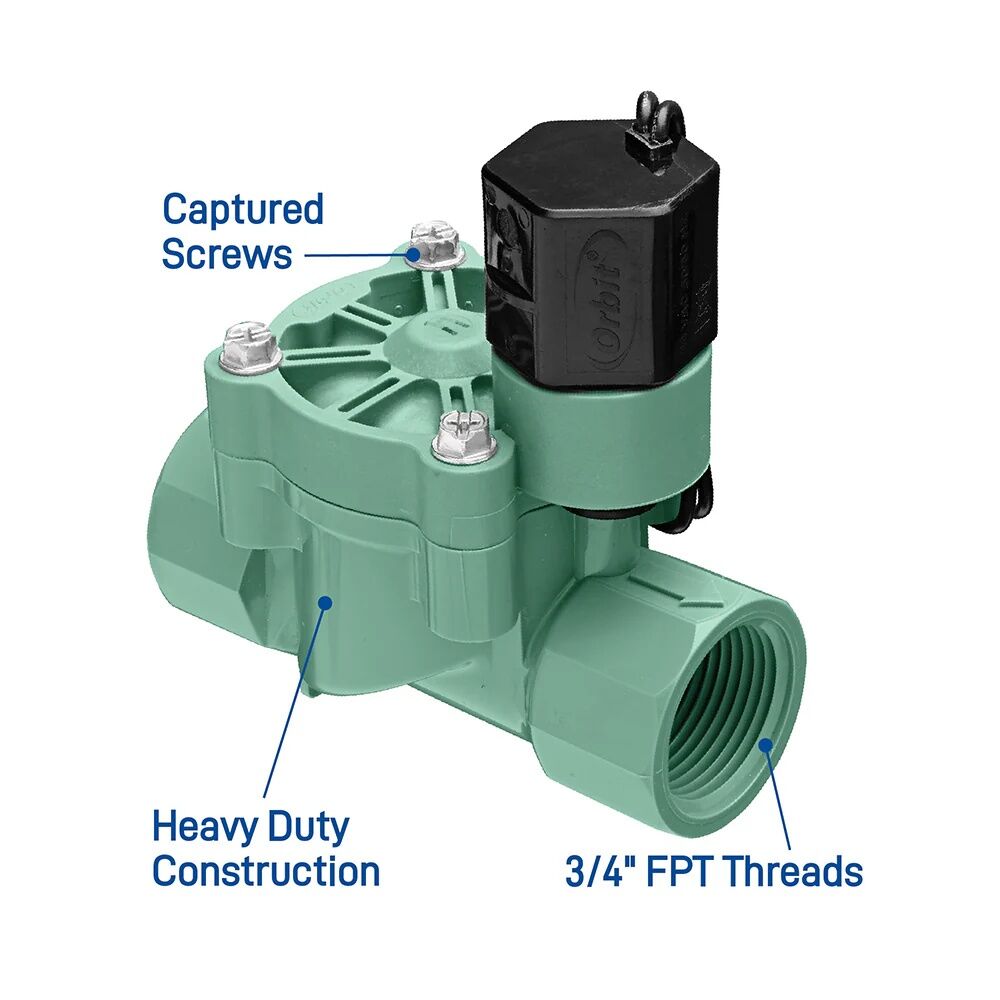 Orbit L-Series Automatic Inline Sprinkler Valve, 3/4-In FPT